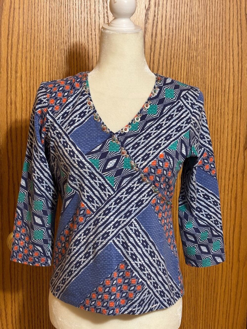Ruby Rd. Petite Small Pre-owned, Embellished V-Neckline